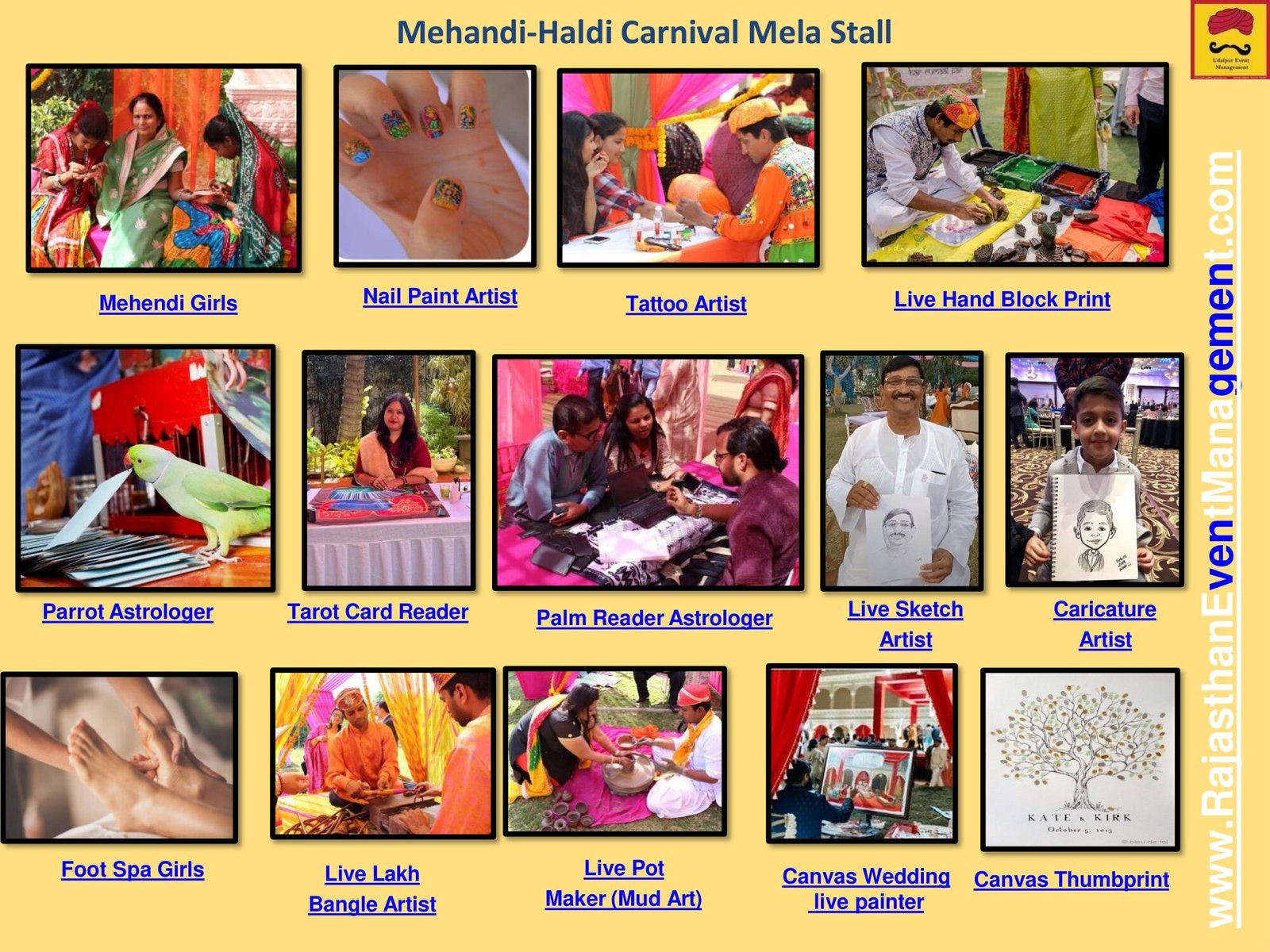 Mehandi-Haldi Carnival Mela Stall — Entertainment service for Udaipur wedding and destination events in Rajasthan