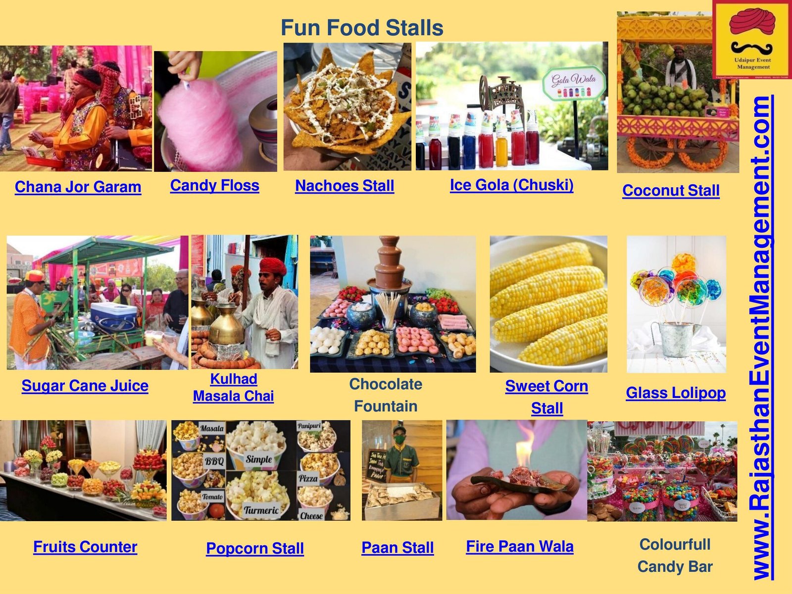 Fun Food Stalls — Other service for Udaipur wedding and destination events in Rajasthan