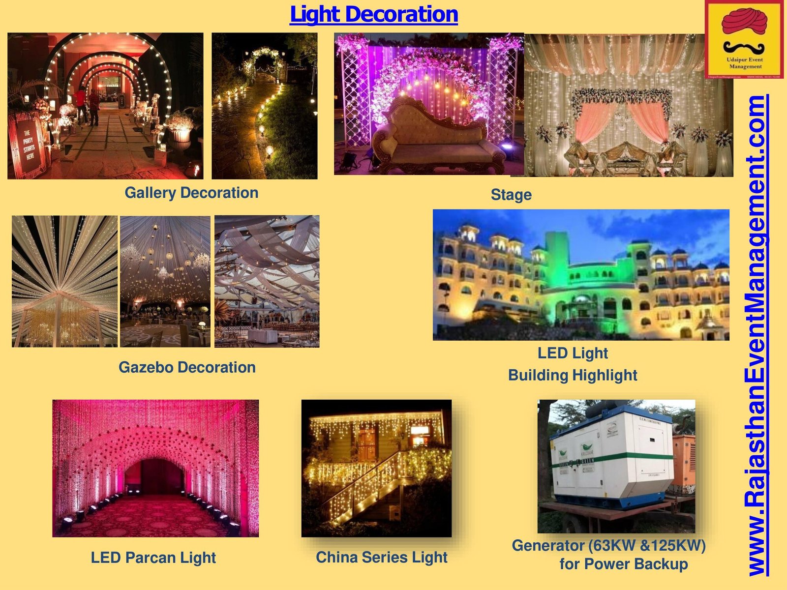 Light Decoration — Decoration service for Udaipur wedding and destination events in Rajasthan