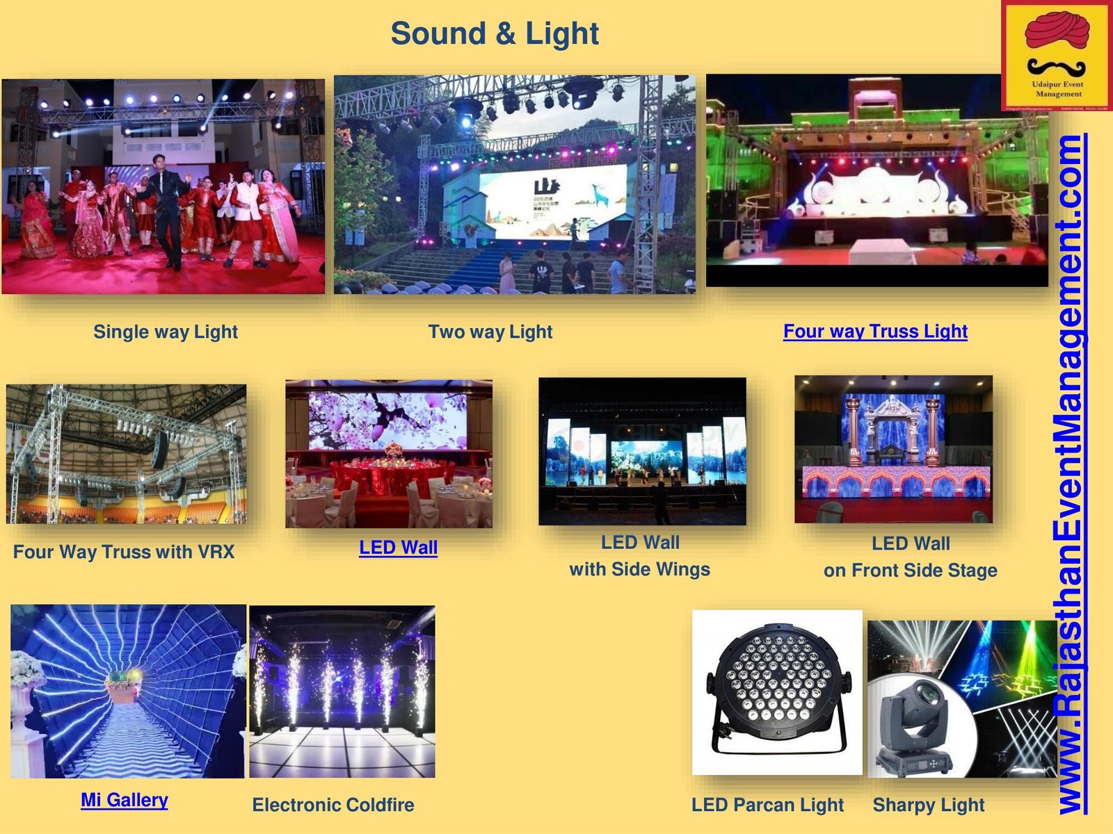 Sound & Light — Management service for Udaipur wedding and destination events in Rajasthan