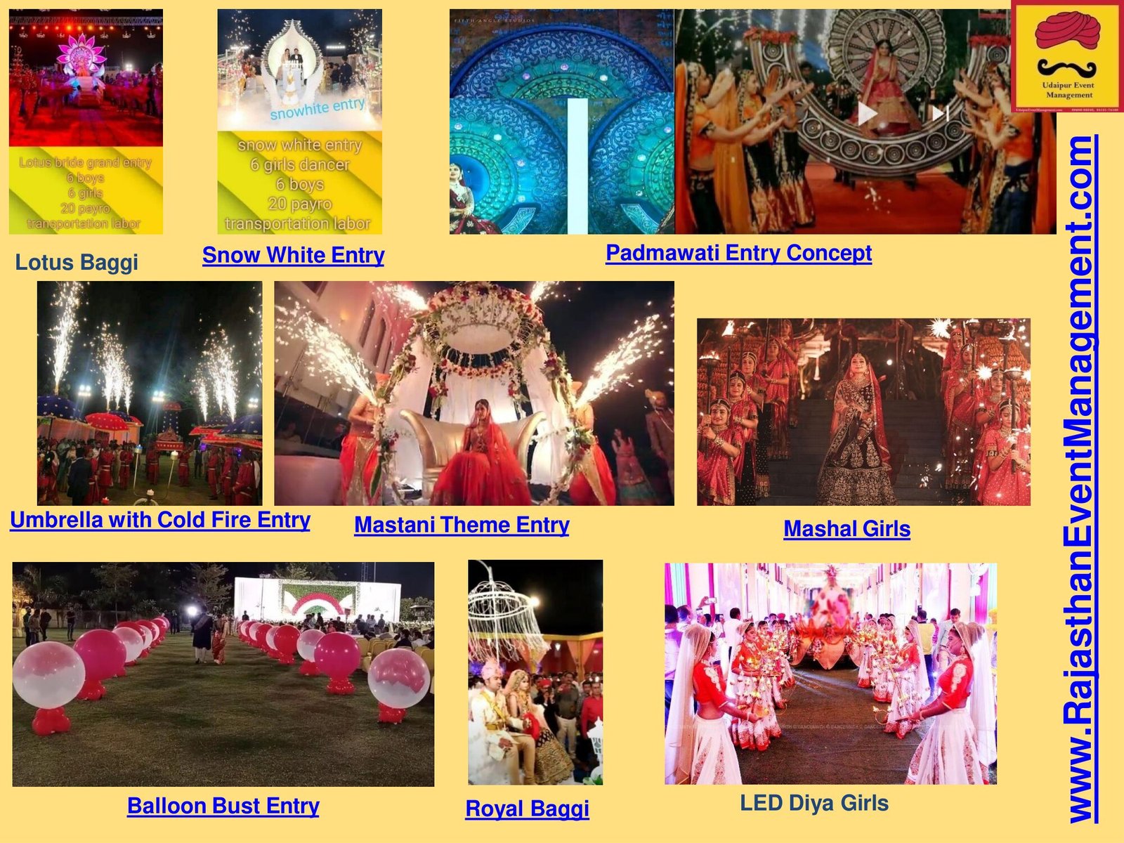 Bride Groom Grand Entry Concepts — Welcome service for Udaipur wedding and destination events in Rajasthan