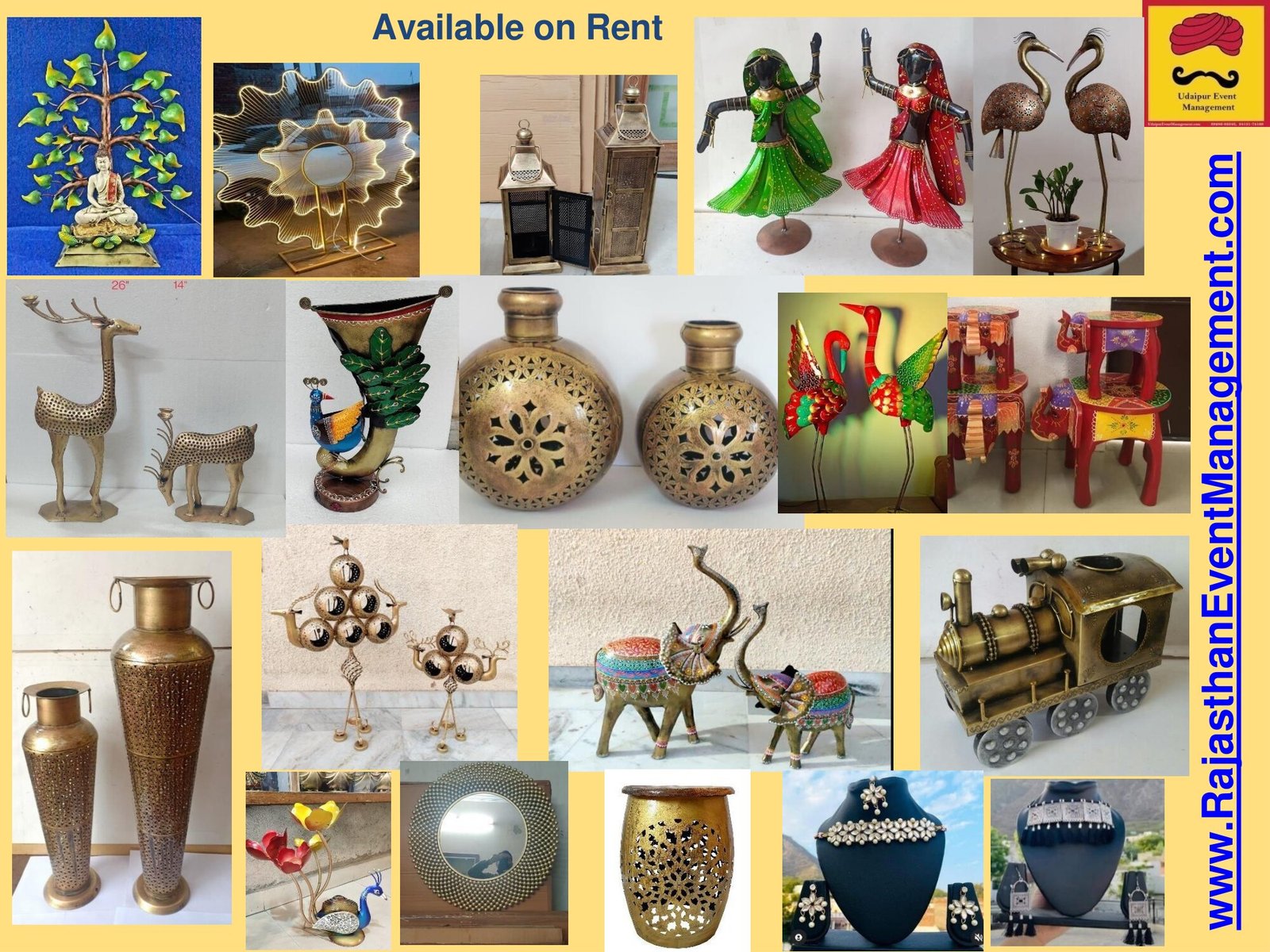 Decorative Props on Rent — Decoration service for Udaipur wedding and destination events in Rajasthan