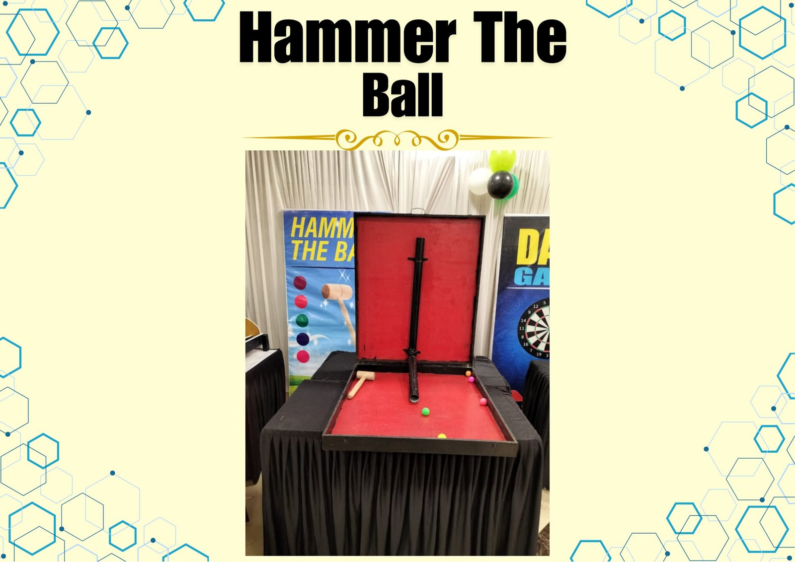 Hammer The Ball game stall on rent in Udaipur for birthday parties, wedding carnival and mehendi mela — Carnival game stalls
