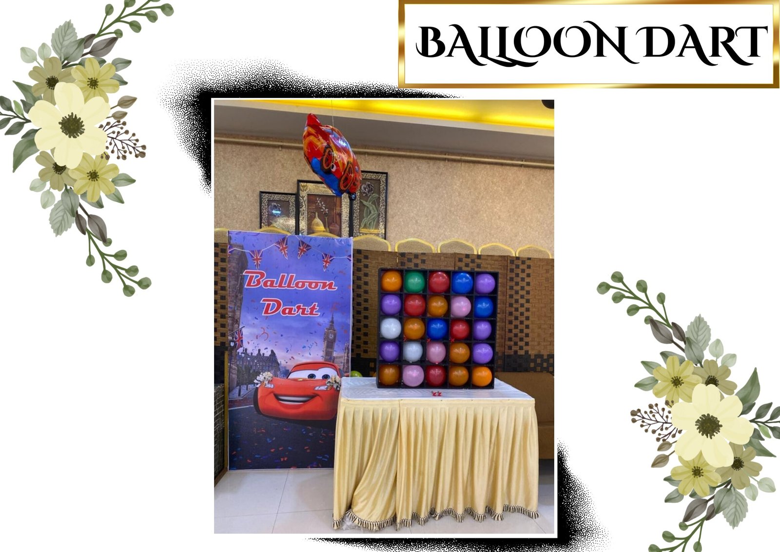 Balloon Dart game stall on rent in Udaipur for birthday parties, wedding carnival and mehendi mela — Carnival game stalls