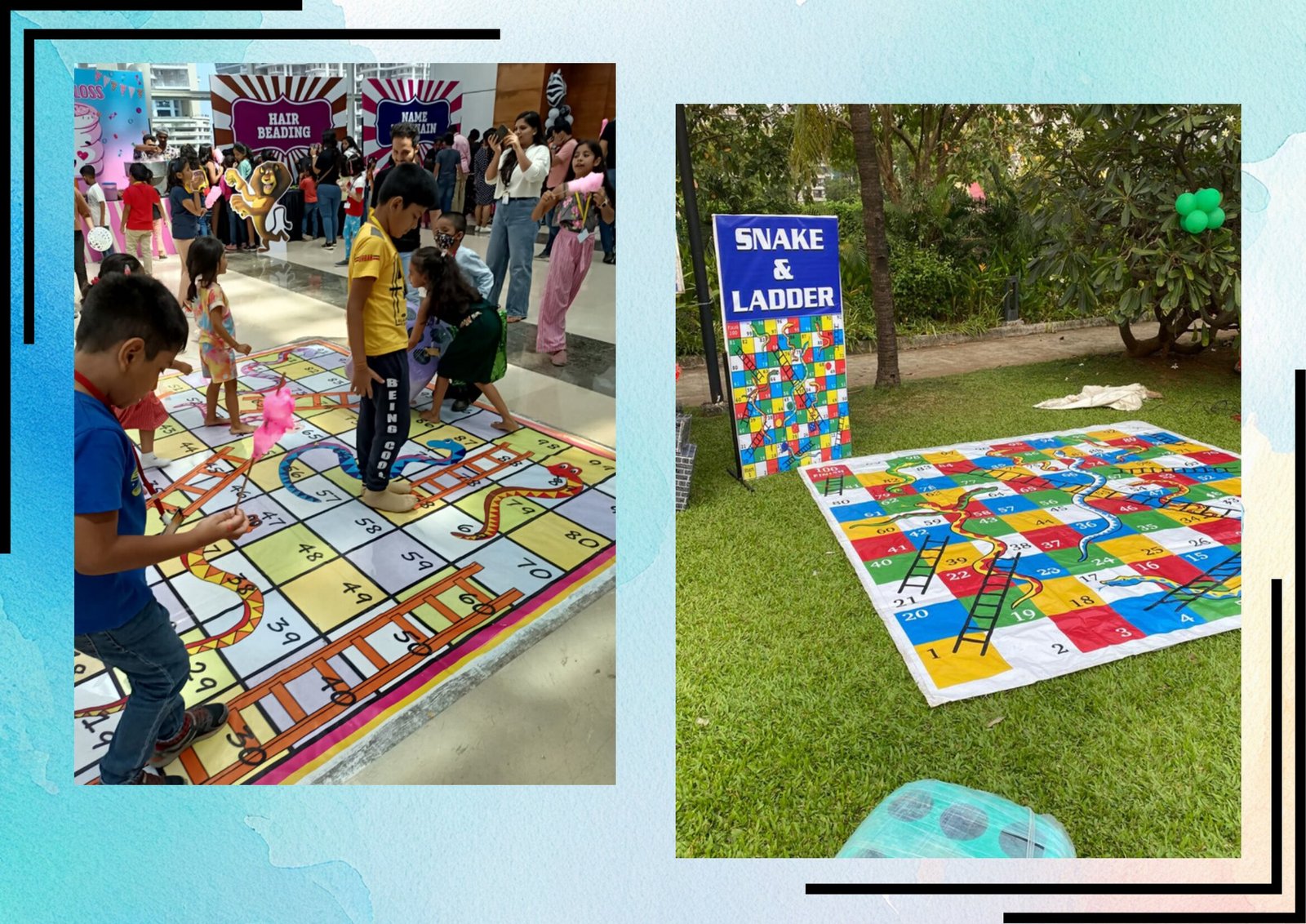 Snake & Ladder game stall on rent in Udaipur for birthday parties, wedding carnival and mehendi mela — Carnival game stalls