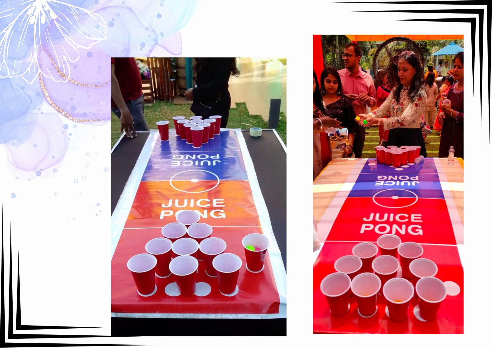 Juice Pong game stall on rent in Udaipur for birthday parties, wedding carnival and mehendi mela — Carnival game stalls