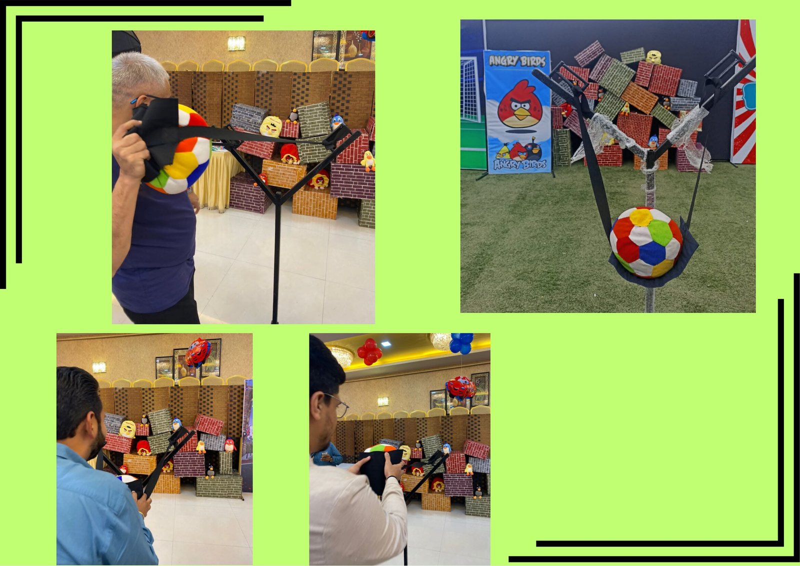 Angry Birds Slingshot game stall on rent in Udaipur for birthday parties, wedding carnival and mehendi mela — Carnival game stalls