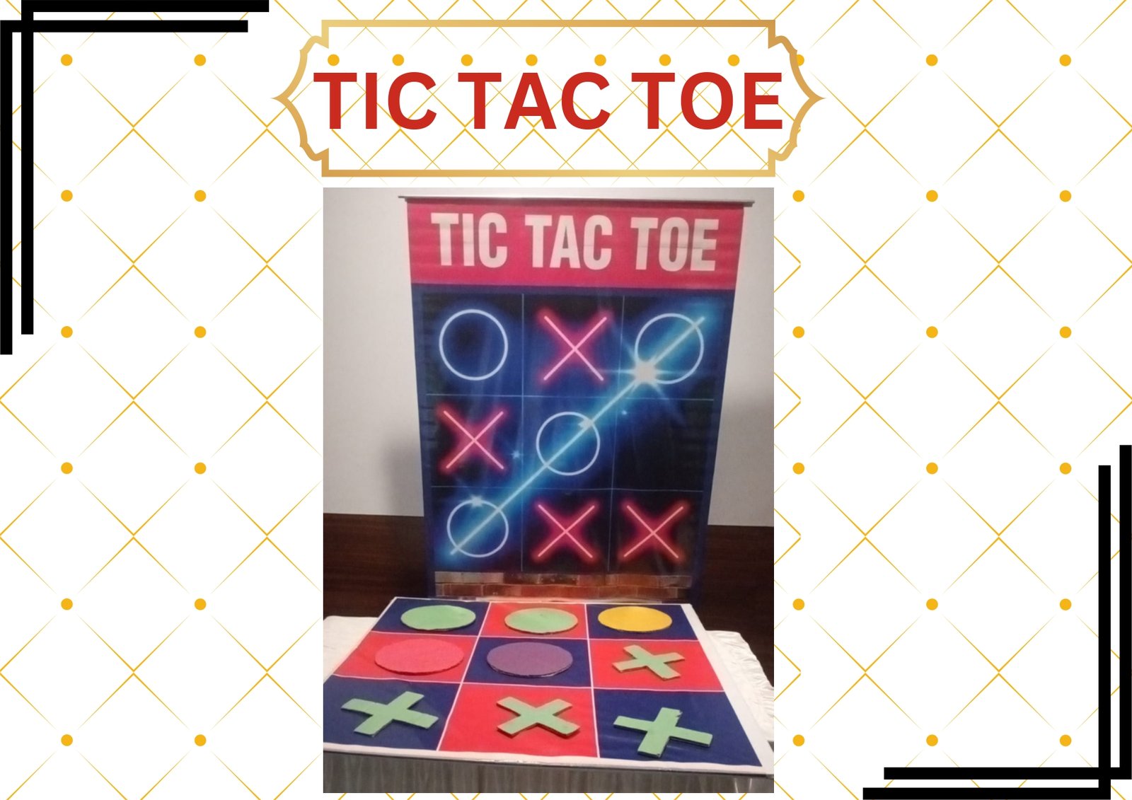 Tic Tac Toe game stall on rent in Udaipur for birthday parties, wedding carnival and mehendi mela — Carnival game stalls