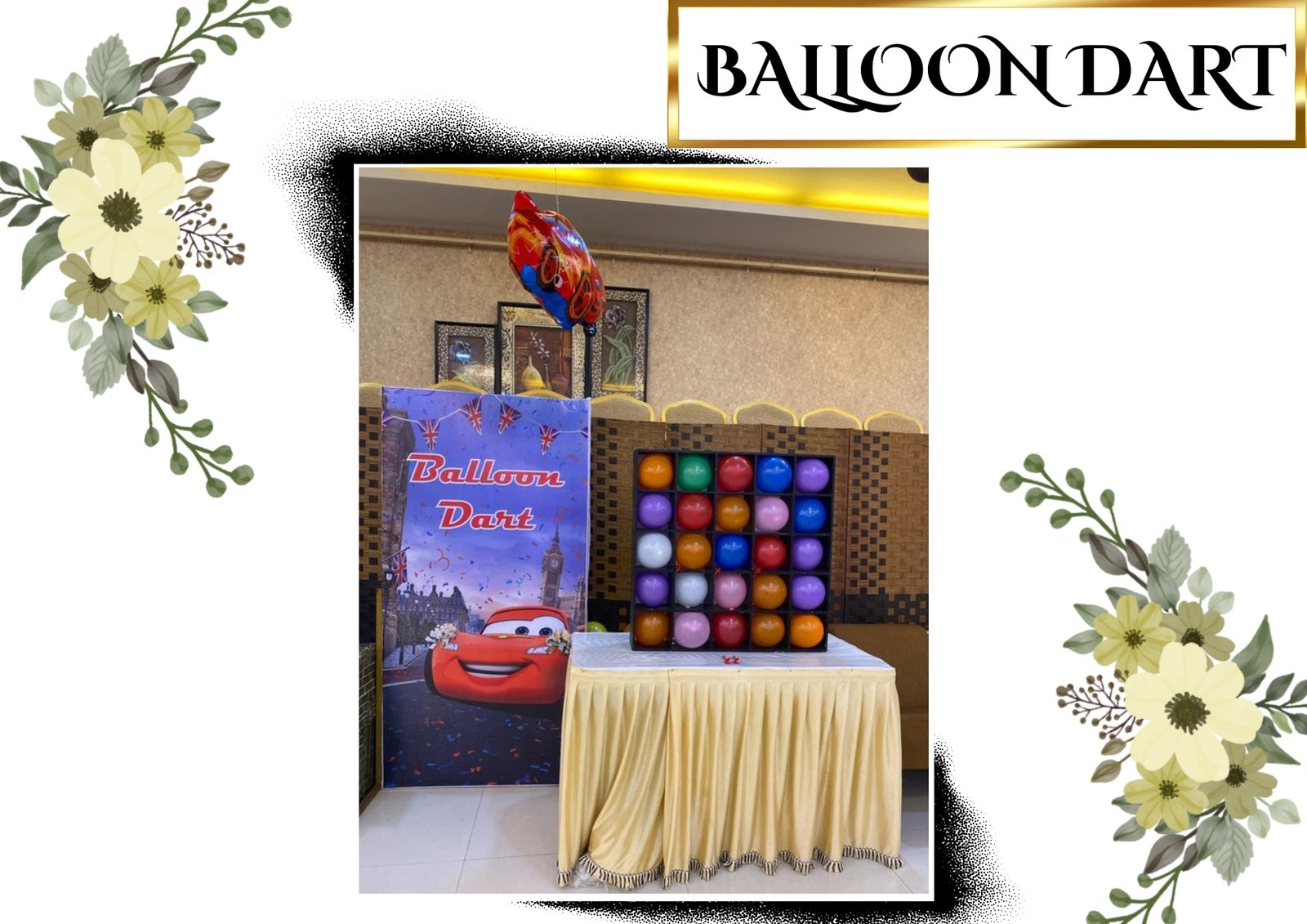Balloon Dart game stall on rent in Udaipur for birthday parties, wedding carnival and mehendi mela — Carnival game stalls