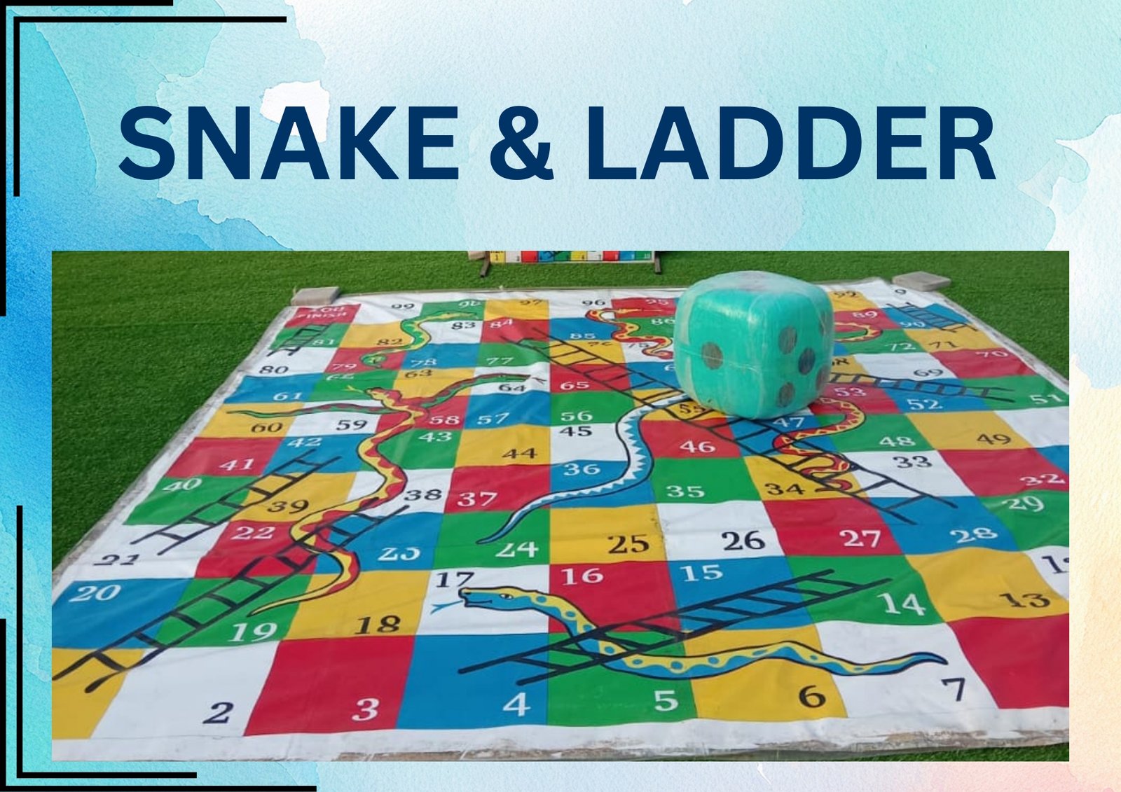 Snake & Ladder game stall on rent in Udaipur for birthday parties, wedding carnival and mehendi mela — Carnival game stalls