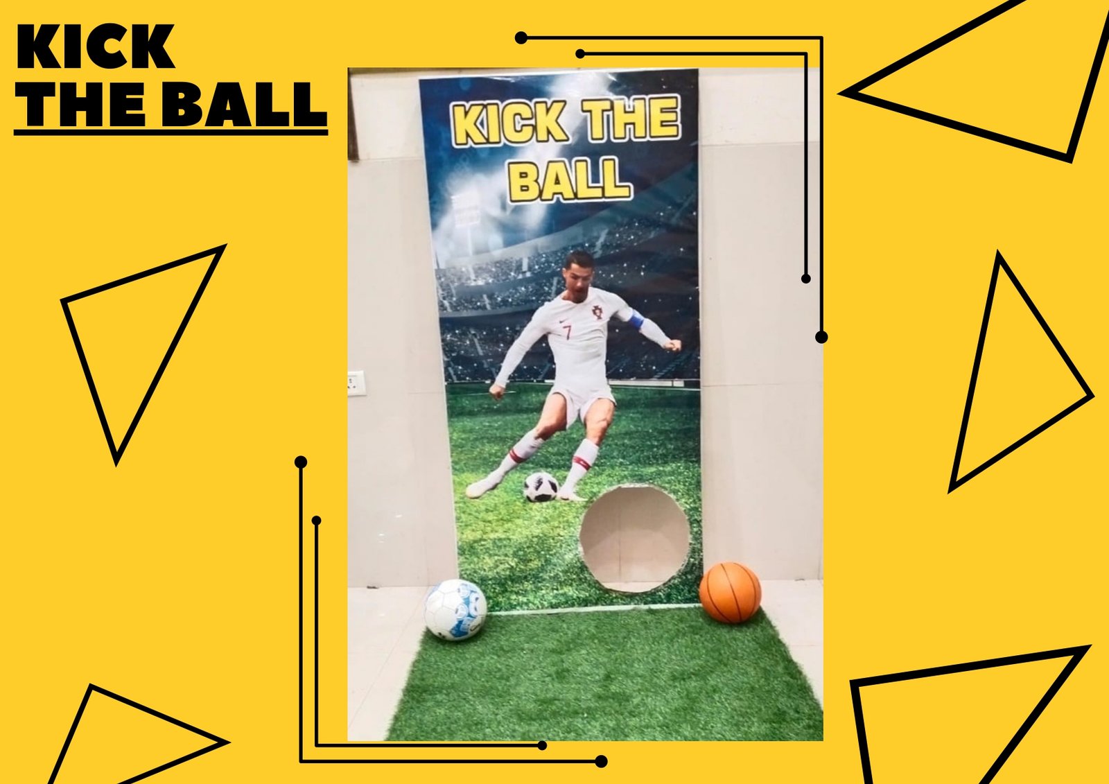 Kick The Ball game stall on rent in Udaipur for birthday parties, wedding carnival and mehendi mela — Carnival game stalls