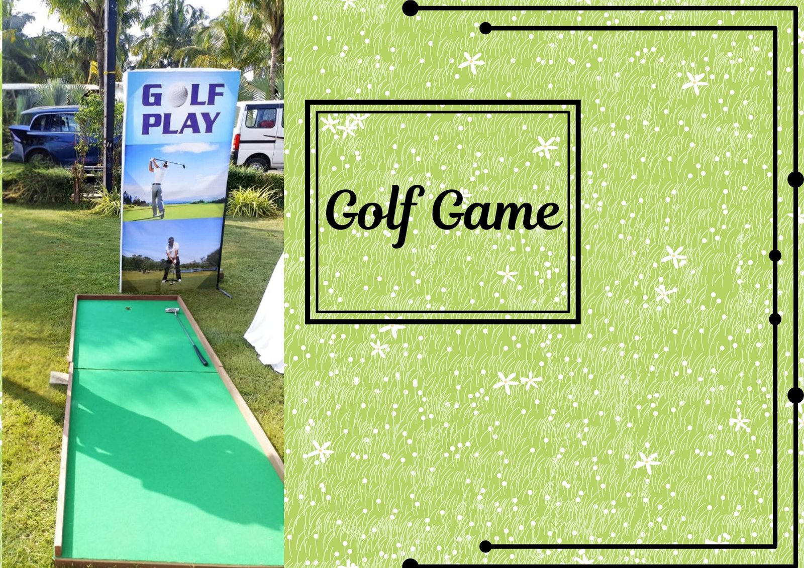 Golf Game game stall on rent in Udaipur for birthday parties, wedding carnival and mehendi mela — Carnival game stalls