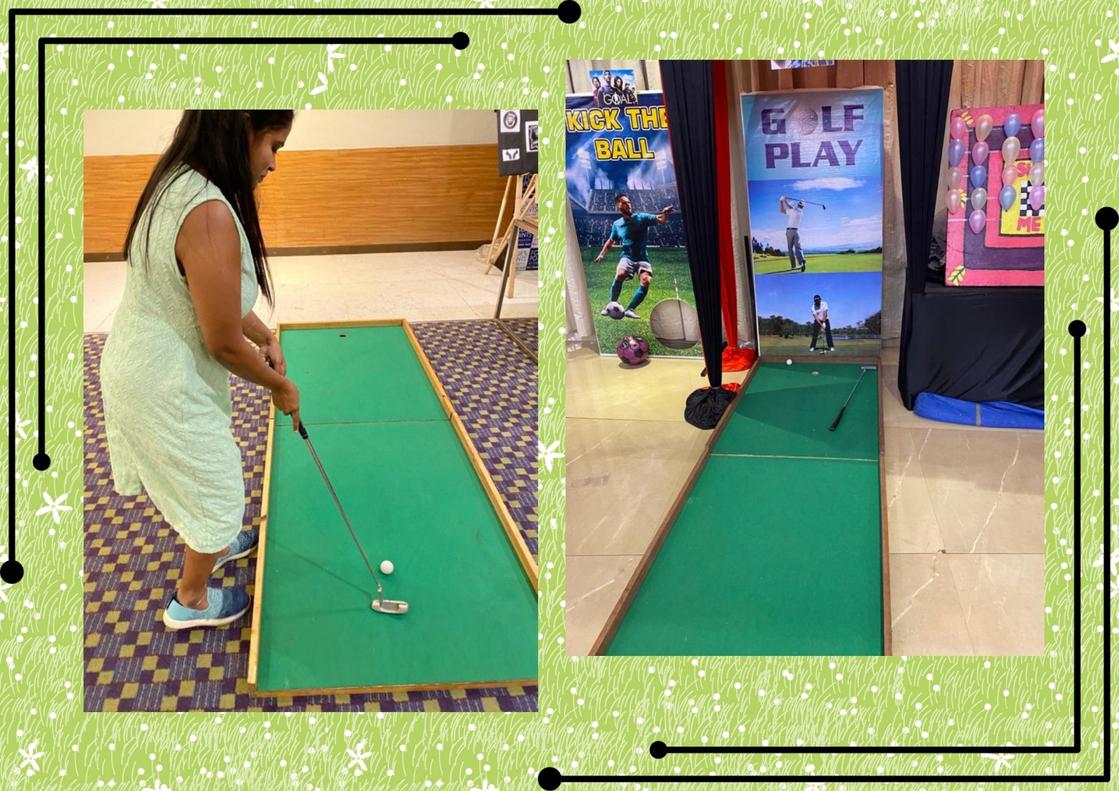 Golf Game game stall on rent in Udaipur for birthday parties, wedding carnival and mehendi mela — Carnival game stalls