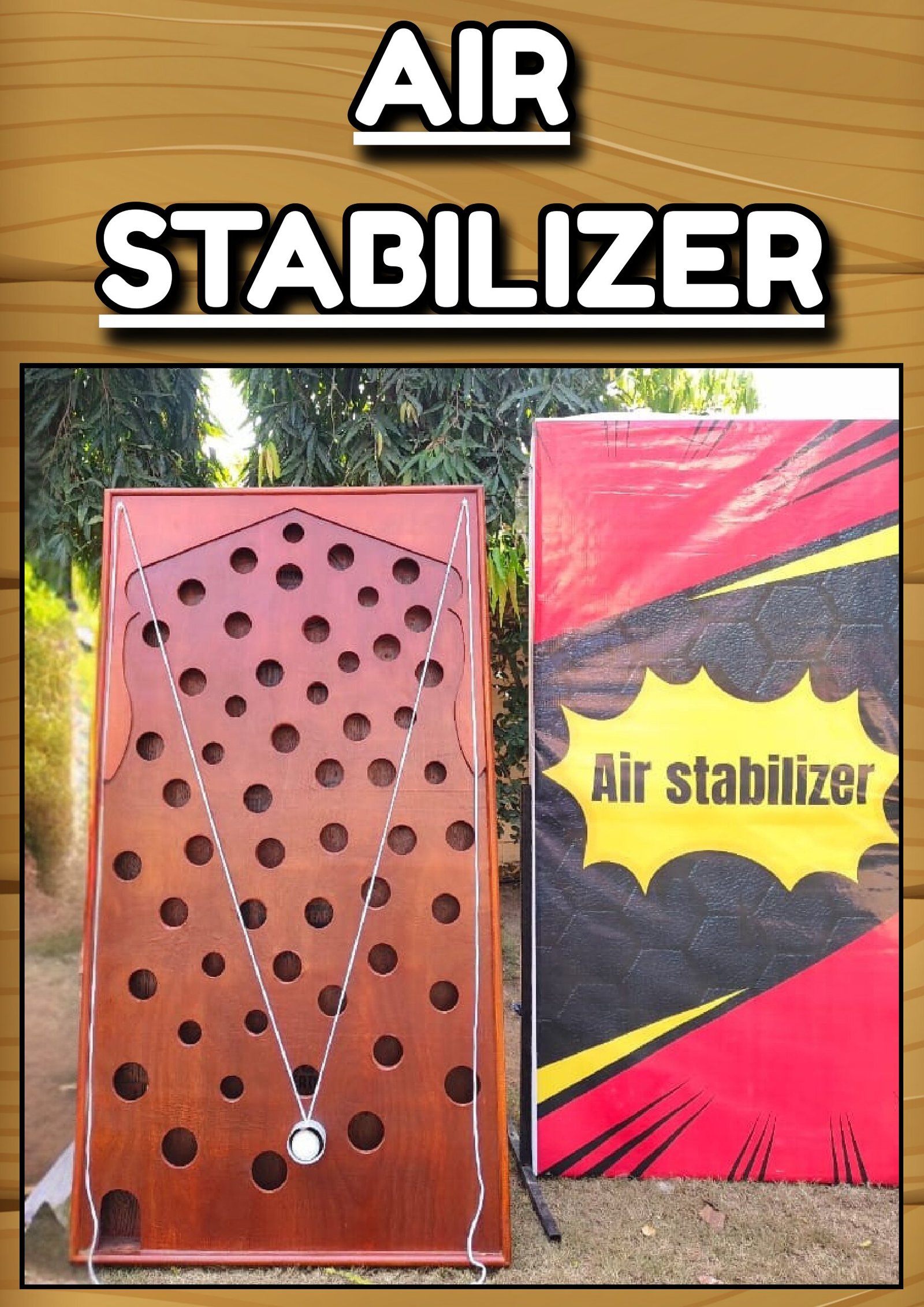 Air Stabilizer game stall on rent in Udaipur for birthday parties, wedding carnival and mehendi mela — Wooden skill games