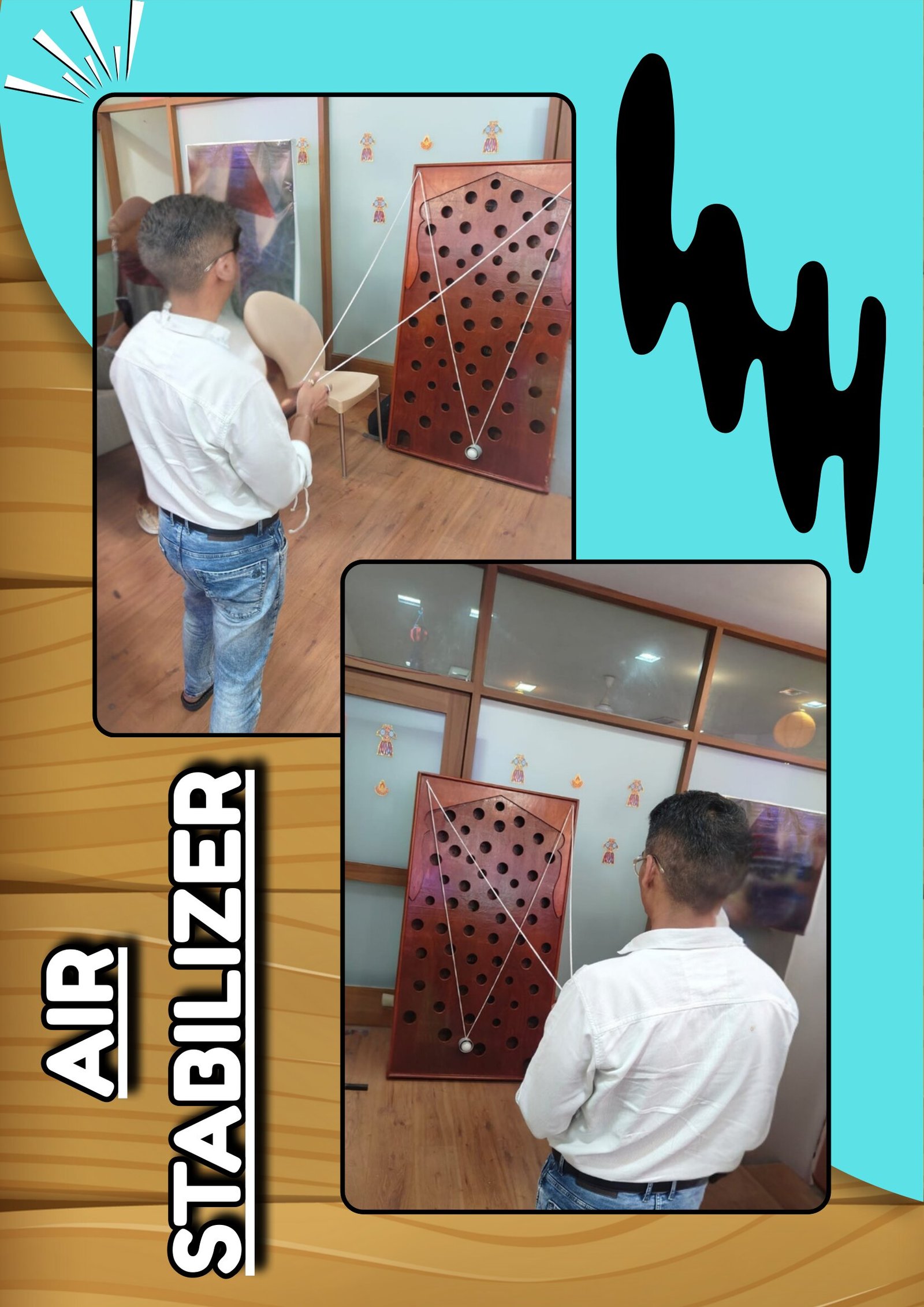 Air Stabilizer game stall on rent in Udaipur for birthday parties, wedding carnival and mehendi mela — Wooden skill games