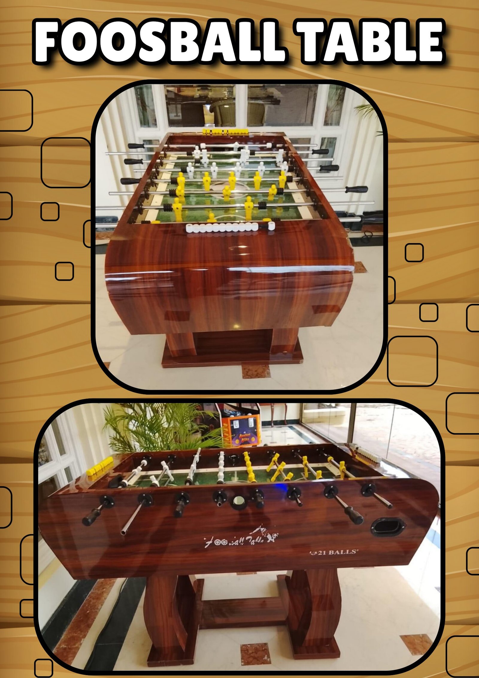Foosball Table game stall on rent in Udaipur for birthday parties, wedding carnival and mehendi mela — Wooden skill games