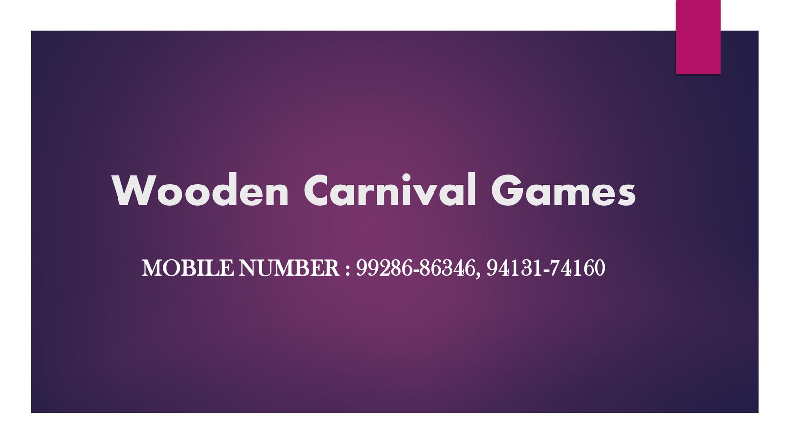 Wooden Carnival Games game stall on rent in Udaipur for birthday parties, wedding carnival and mehendi mela — Wooden carnival games