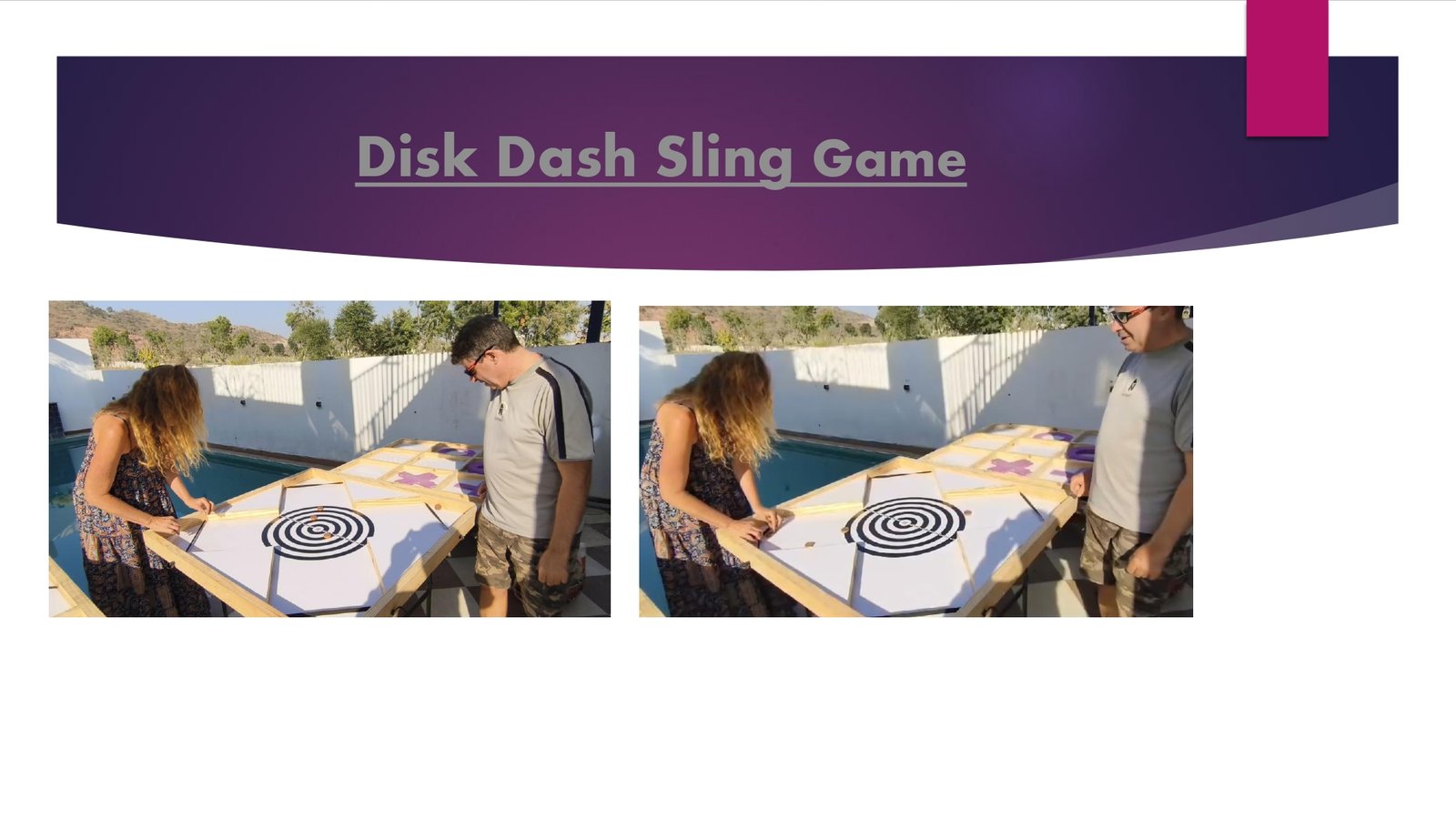Disk Dash Sling Game game stall on rent in Udaipur for birthday parties, wedding carnival and mehendi mela — Wooden carnival games