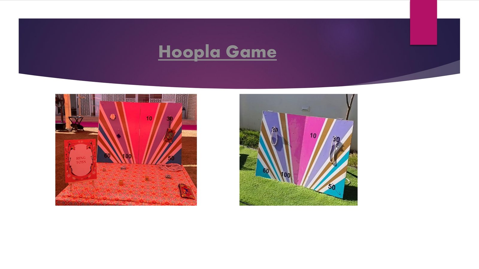 Hoopla Game game stall on rent in Udaipur for birthday parties, wedding carnival and mehendi mela — Wooden carnival games