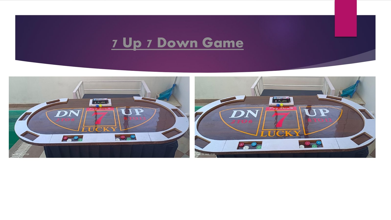 7 Up 7 Down Game game stall on rent in Udaipur for birthday parties, wedding carnival and mehendi mela — Wooden carnival games